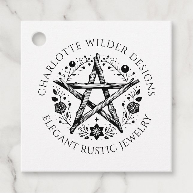 Etiquetas Para Lembrancinhas Wiccan Pagan Jewelry (Frente)