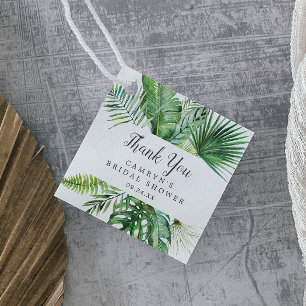 Etiquetas Para Lembrancinhas Wild Tropical Palm Bridal Shower Thank You