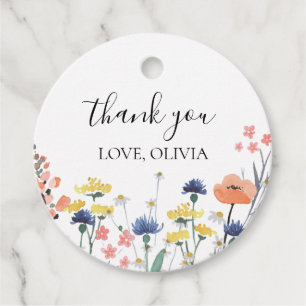 Etiquetas Para Lembrancinhas Wildflower Primeiro Aniversário Obrigado