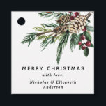 Etiquetas Para Lembrancinhas Winter Holly Christmas<br><div class="desc">A cor-de-água de inverno é sagrada e bagas,  etiqueta de presente de Natal. A etiqueta pode ser personalizada para incluir nome(s) e o outro texto design pode ser mantido como está,  editado ou excluído.</div>