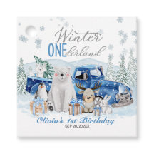 Winter Onederland Arctic Animal Boy 1st Birthday