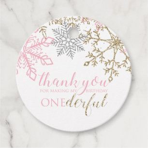 Etiquetas Para Lembrancinhas Winter ONEderland Obrigado por favor tag