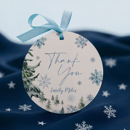 Etiquetas Para Lembrancinhas Wonderland de inverno Obrigado