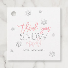 Etiquetas Para Lembrancinhas Wonderland de inverno Obrigado Neve Muito Rosa