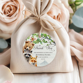 Etiquetas Para Lembrancinhas Woodland Wildlife Baby Shower Thank You