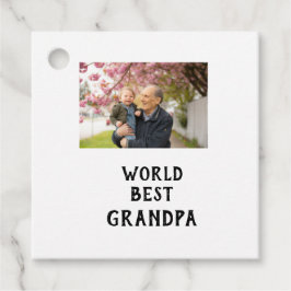 Etiquetas Para Lembrancinhas World best Grandpa photo name father's day grandpa