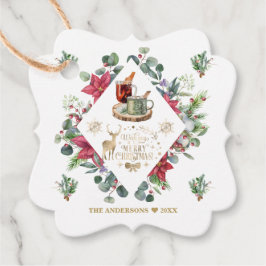 Etiquetas Para Lembrancinhas Wreath Wreath Winter Script Deseje A Você Um Feliz