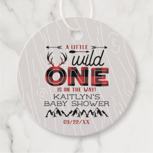 Etiquetas Para Lembrancinhas Xadrez Rústica de Wild One Boys Lumberjack Chá d