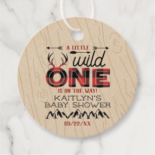 Etiquetas Para Lembrancinhas Xadrez Rústica de Wild One Boys Lumberjack Chá d