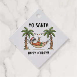 Etiquetas Para Lembrancinhas Yo Santa Funny Summer Christmas Tropical Holiday