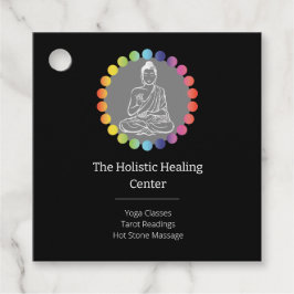 Etiquetas Para Lembrancinhas Yoga Metafísica Espiritual do Arco-Íris Buda Chakr