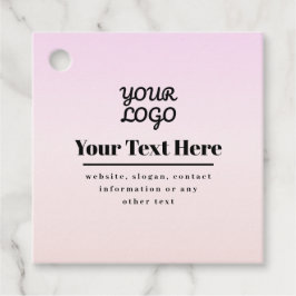 Etiquetas Para Lembrancinhas Your Logo & Text | Pink & Peach Ombre
