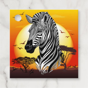 Etiquetas Para Lembrancinhas Zebra African Savanna Wild Animal