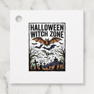 Etiquetas Para Lembrancinhas Zona de Bruxa de Halloween Design de Morcegos de C