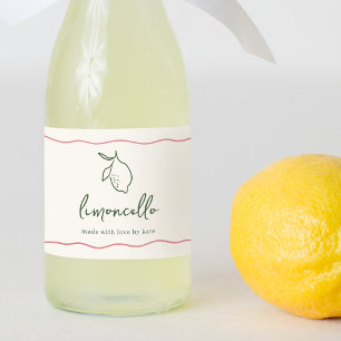 Etiquetas para Limoncello Escrita à Mão Dolce Vita