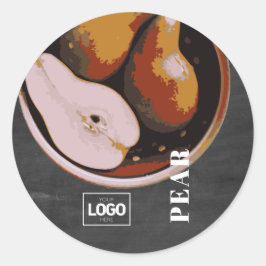 Etiquetas para logotipos de pera de marca do produ