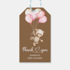 Etiquetas para o Chá de fraldas do Urso Bebê de Te