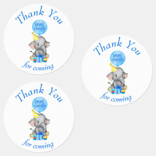 Etiquetas para o obrigado elefante