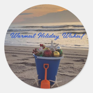 Etiquetas para o tema da praia de Natal