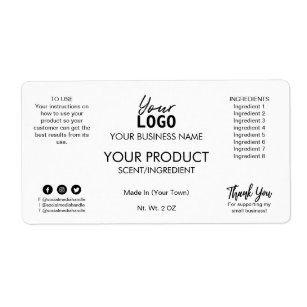 Etiquetas para pacotes de produtos simples profiss