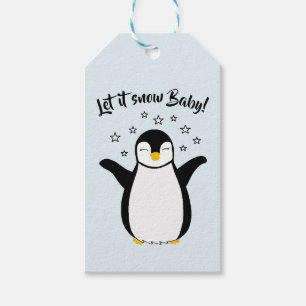 Etiquetas para presentes com o bebê pinguim fofo
