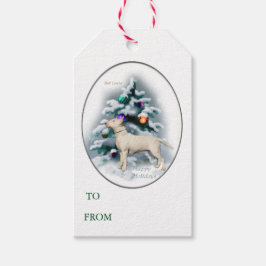 Etiquetas para presentes de Natal Bull Terrier