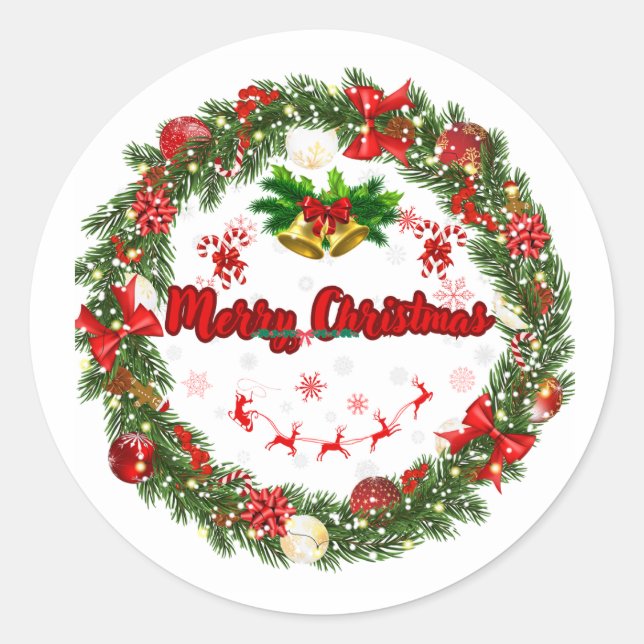 Etiquetas para presentes de Natal Feliz (Frente)