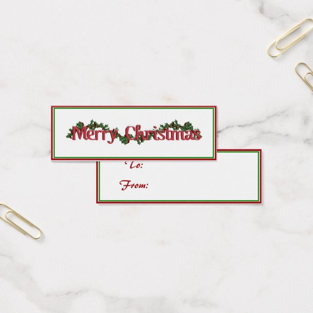 Etiquetas para presentes de Natal feliz (Escritótio)