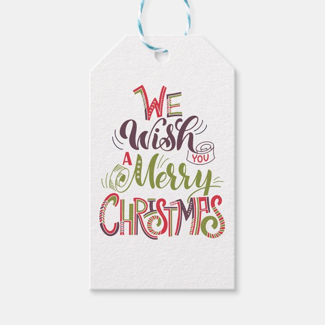 Etiquetas para presentes de Natal feliz (We Wish You a Merry Christmas Gift Tag!)