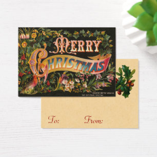 Etiquetas para presentes de Natal vitorianos ou Mi