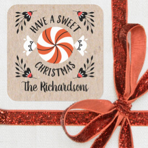 Etiquetas para presentes de pimenta de Natal Red K