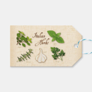Etiquetas para presentes de plantas italianas