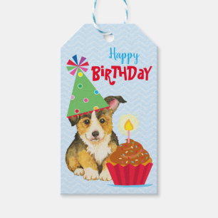 Etiquetas para presentes do Cupcake de aniversário