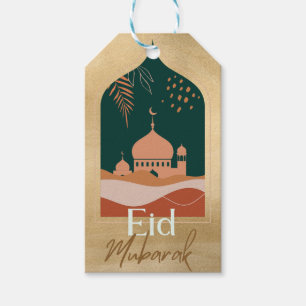 Etiquetas para presentes do Eid Mubarak da Aquarel