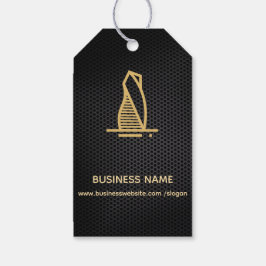 Etiquetas para presentes do metal metálico preto E