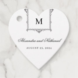 Etiquetas para presentes do Monograma da Vintagem