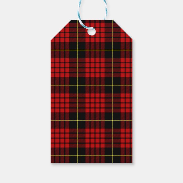 Etiquetas para presentes do Red Tartan (Frente)