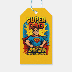 Etiquetas para presentes do Super Pai: O Dia de os