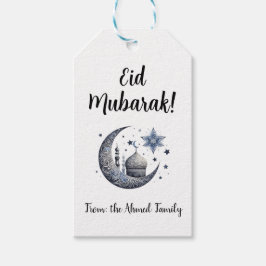 Etiquetas para presentes Eid Mubarak personalizada