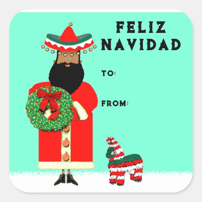 Etiquetas para presentes Feliz Navidad (Frente)