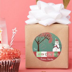 Etiquetas para presentes na árvore de canas do con