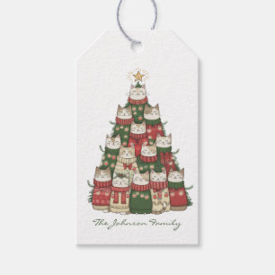 Etiquetas para presentes na árvore de Natal de Gat