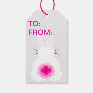 Etiquetas para presentes na Páscoa Bunny