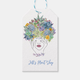 Etiquetas para presentes na planta Abstrato boho
