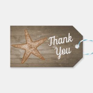 Etiquetas para presentes na praia rustic