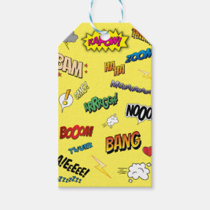 Etiquetas para presentes na revista em quadrinhos