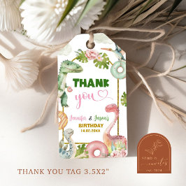 Etiquetas para presentes nas rosquinhas e dinossau