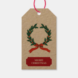 Etiquetas para presentes no feriado Berry Wreath