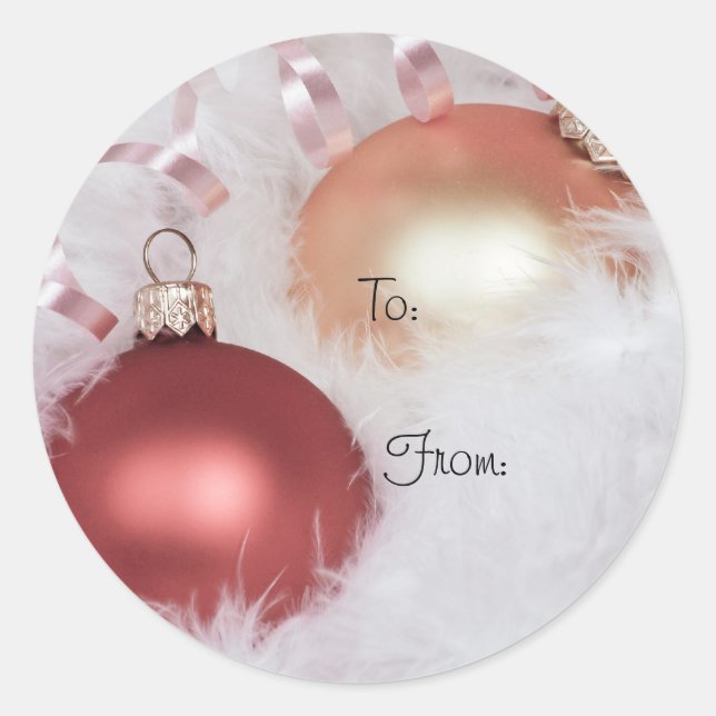 Etiquetas para presentes no Natal clássico (Frente)