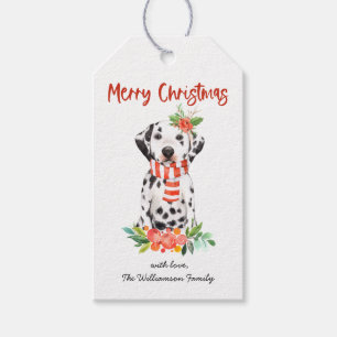 Etiquetas para presentes no Natal do Dalmation Dog